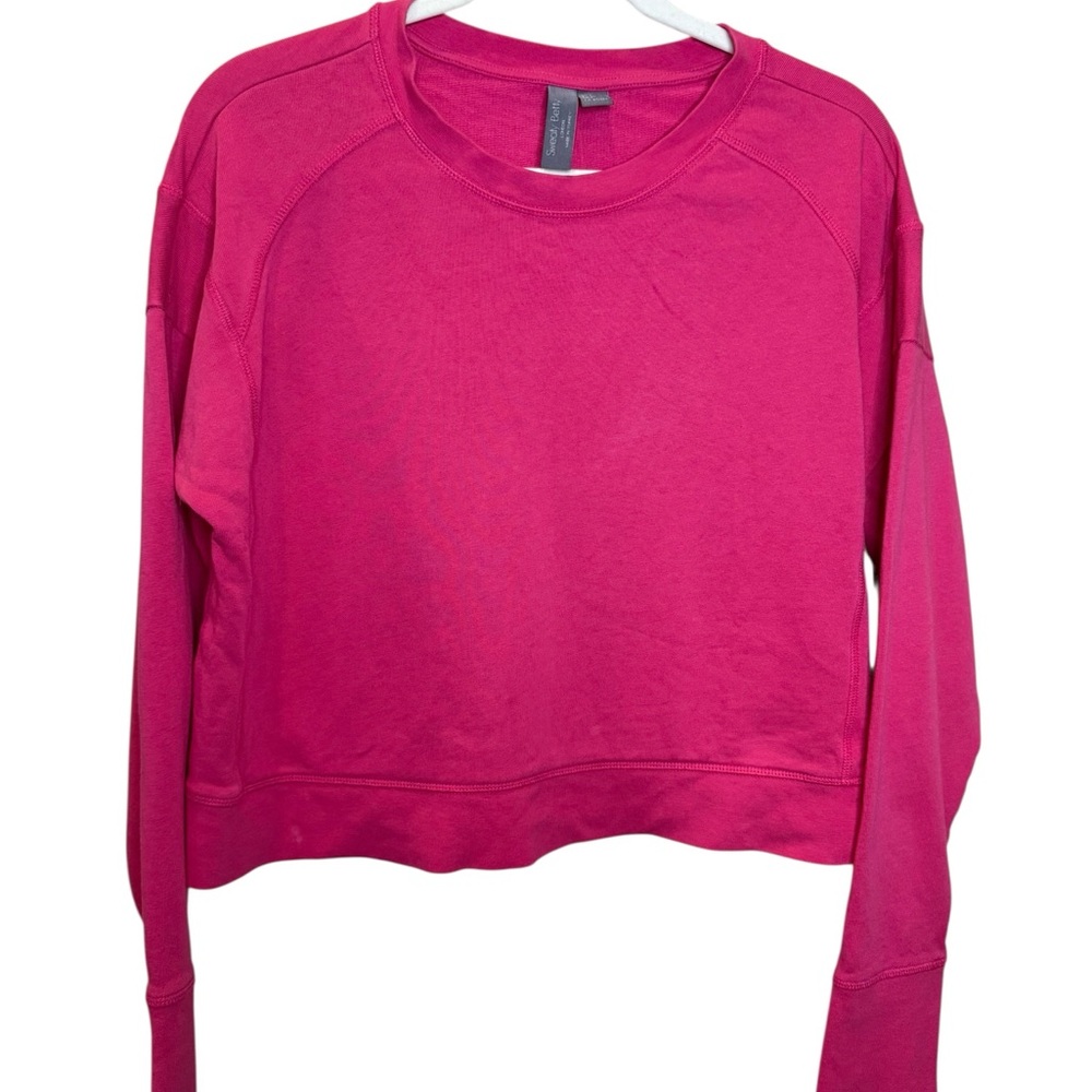 Women’s Sweaty Betty Pink Crew Neck Boxy Fit with Slight Crop **see details**
